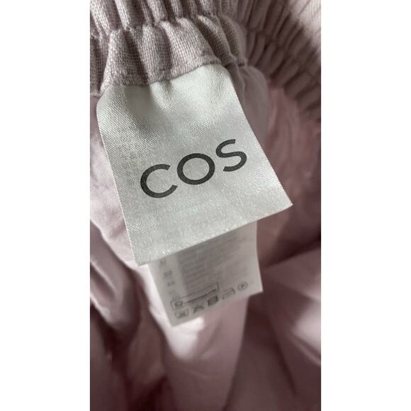 COS Straight-Leg Tailored Linen Pants Lilac Purple Women's 4 Casual Pull On - Picture 7 of 10